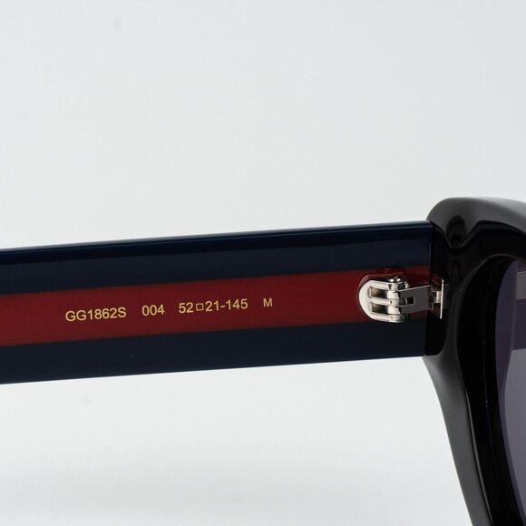 Gucci Women Sunglasses Black Violet Cat Eye GG1862S 004 NEW AUTHENTIC